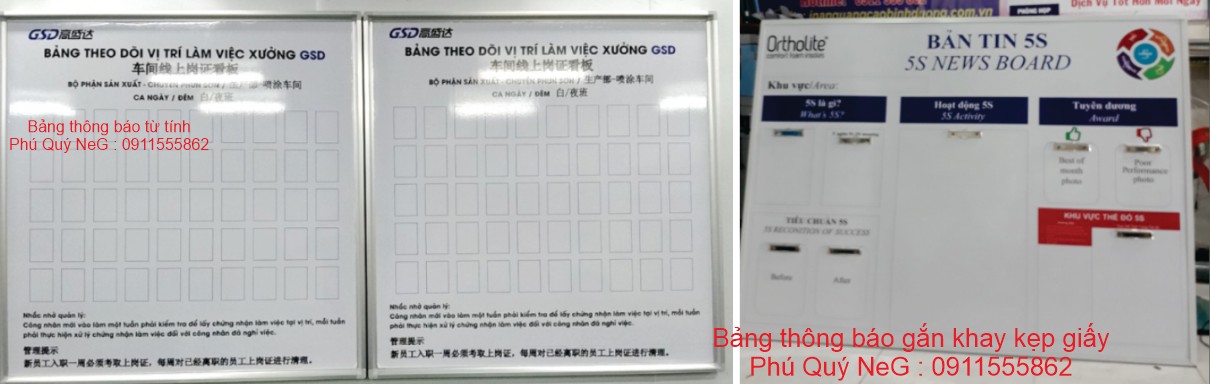 bảng thông báo sản xuất