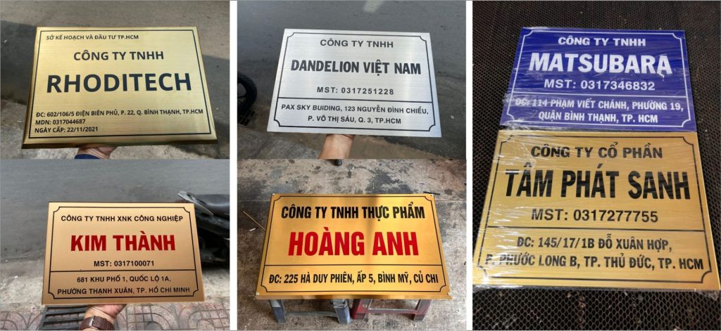 Bảng mica công ty