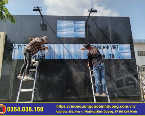 Thi Công Bảng Tên Công Ty Tại Cổng (Mica, Inox) VSIP 2 & 2A | Phú Quý Neg