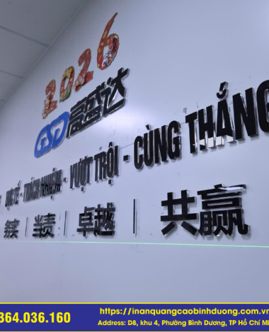 Thi Công Chữ Nổi Mica Tại KCN Protrade & Nam Tân Uyên | Phú Quý NEG