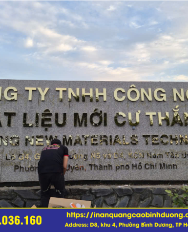 Thi Công Bảng Hiệu Inox Tại KCN Protrade & Nam Tân Uyên | Phú Quý NEG